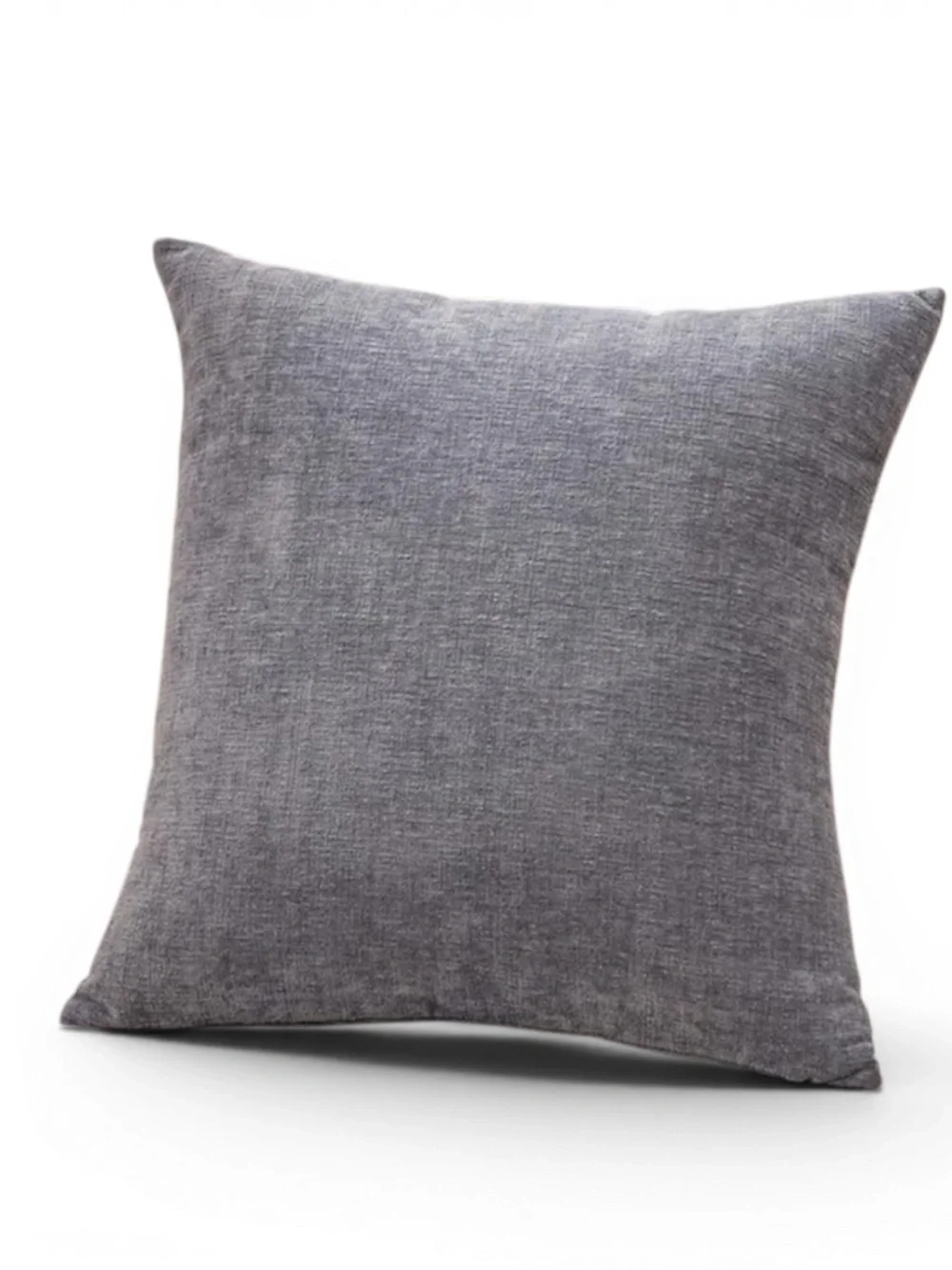 Gray Chenille Pillow Cover 19x19 Decorative Throw Pillow Case